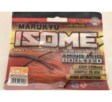Черви силикон MARUKYU Isome #L IS-08 glow orange  
