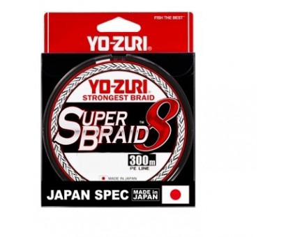 Шнур плетеный YO-ZURI PE Super Braid X8 #2,0 0,24мм 35lb 300м MC