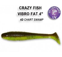 Виброхвост CRAZY FISH Vibro Fat 4" 15-100-4D-6 10см 8,4г аттрактант - кальмар