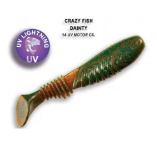 Виброхвост CRAZY FISH Dainty 3,3" 25-85-14-6 8,3см аттрактант - кальмар