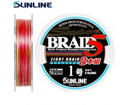 Шнур плетеный SUNLINE Super Braid PE *8 #0.8 200м MC  